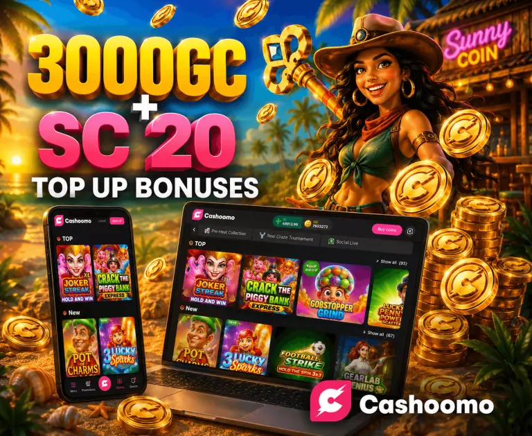 Receive free GC bonuses at Cashoomo
