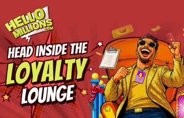Hello Millions loyalty lounge promotional artwork with rewards