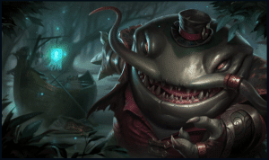 He's a king, he couldn't get a hat that fits? (Image: http://www.mobafire.com/league-of-legends/champion/tahm-kench-126/skins)