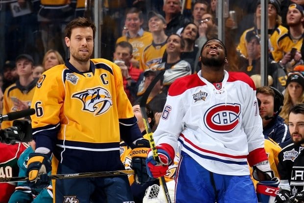 Shea Weber, P.K. Subban, Michel Therrien, Montreal Canadiens, Nashville Predators, Hockey, NHL, Goals, Points, Assists, +/-, Andrei MArkov, Andrew Shaw, Alex Galchenyuk, David Dersharnais, Canadian, Denfense, Defenseman, Offense