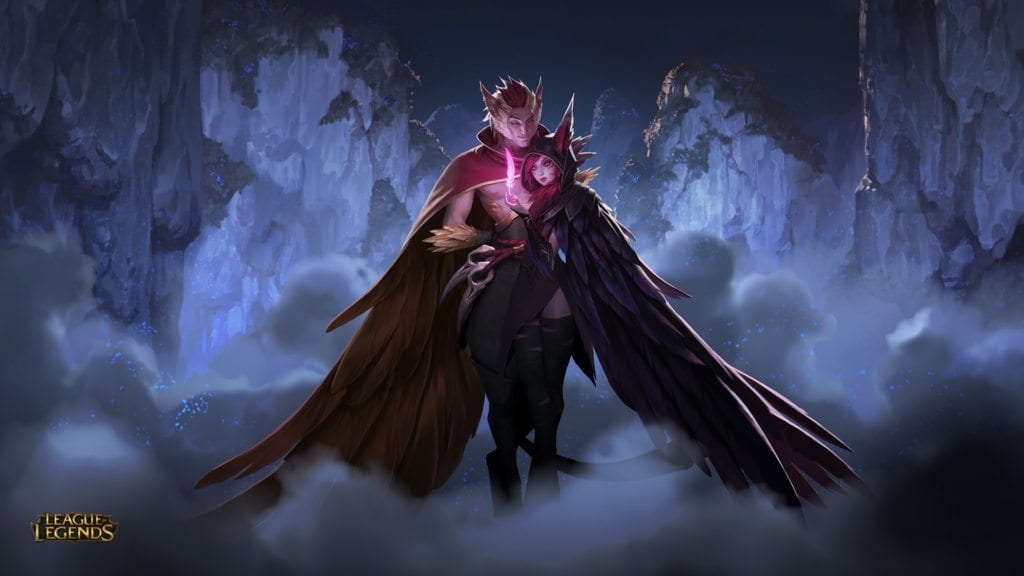 Splash art for Rakan and Xayah