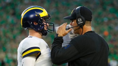 Jim Harbaugh and the state of Michigan football in 2018.