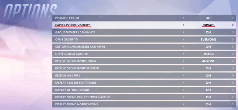 Private Profile