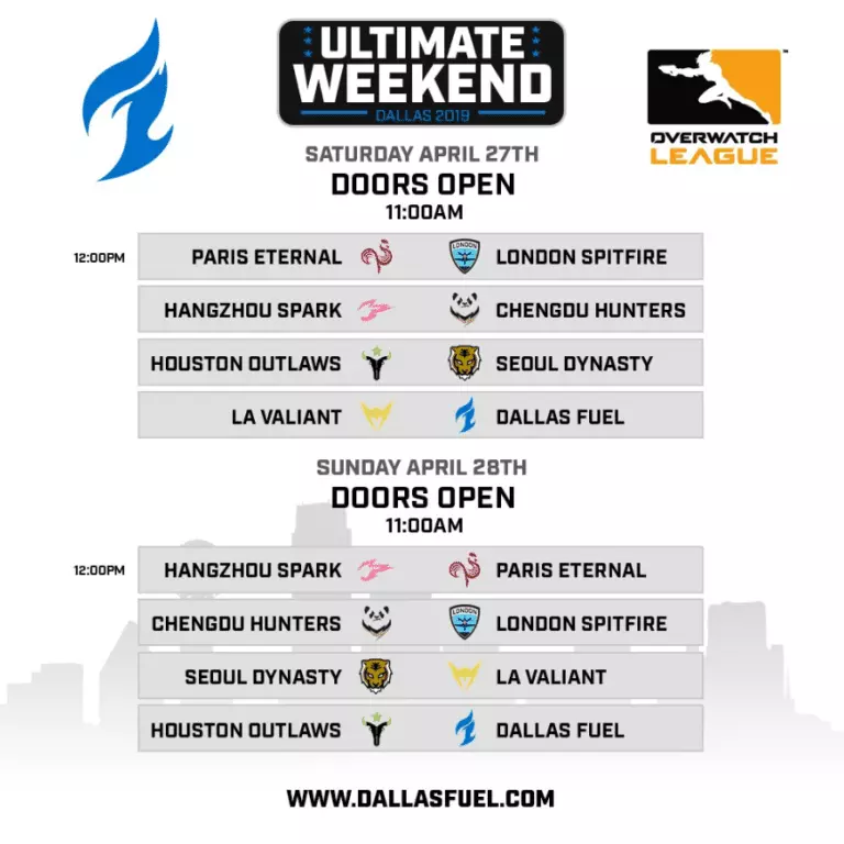 Dallas Fuel Ultimate Weekend, All You Need to Know