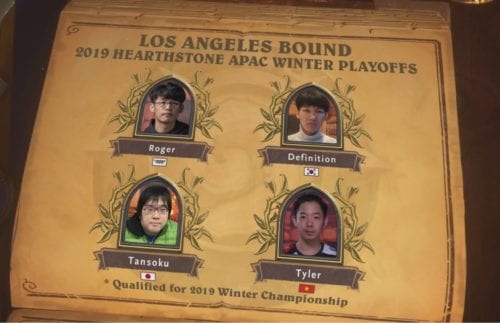 2019 HCT Asia-Pacific Winter Final Four