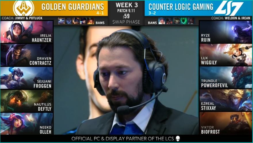 Image from Riot's LCS broadcast.