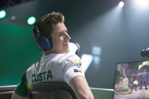 Scott "Custa" Kennedy is seen smiling on stage