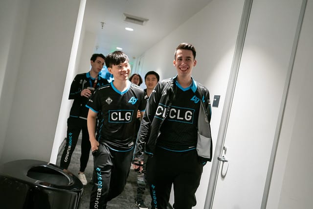 Counter Logic Gaming during the 2019 LCS Gauntlet. (Photo by Kevin Haube/Riot Games)