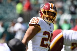 Guice debuts for the Redskins, but lose to Eagles in Week 1.