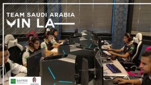 Team Saudi Arabia practicing for the Overwatch World Cup