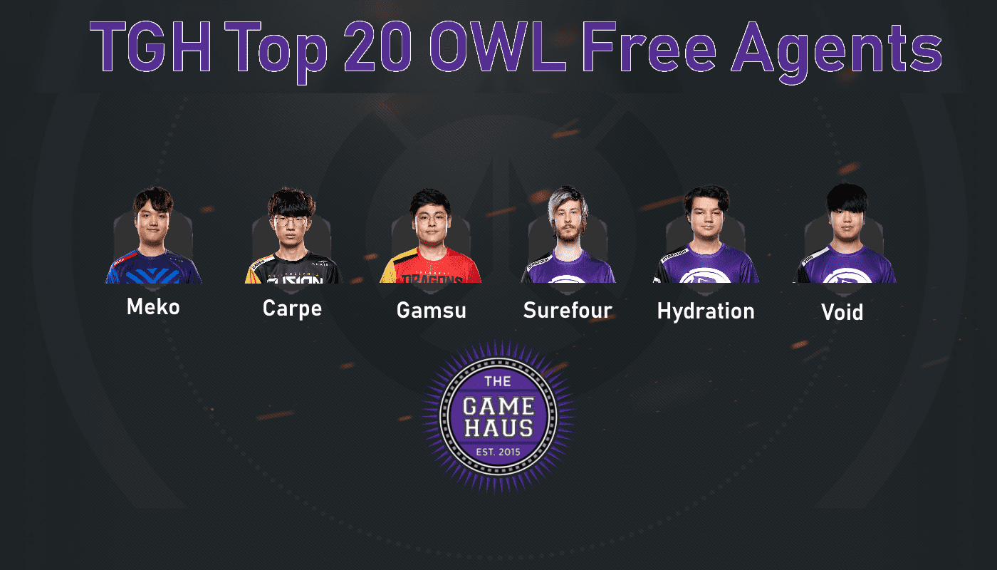 Top 20 Overwatch League Free Agents | The Game Haus1400 x 800