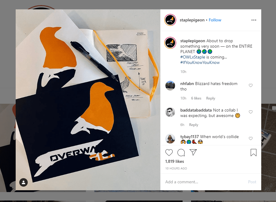 overwatch league staple pigeon