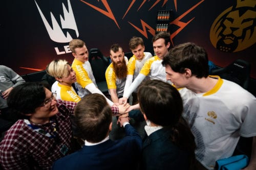 MAD Lions after their win against FNC