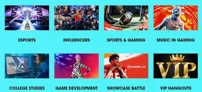 EDGE topics include esports, influencers, sports games, music, collegiate opportunities, game development, and more.