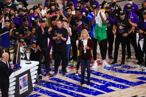 Jeanie Buss becomes first women controlling owner to win NBA championship