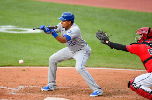 The Royals' Erick Mejia set the Royals up for the W on July 25th with a pristine sac bunt. (Image Courtesy of AP)