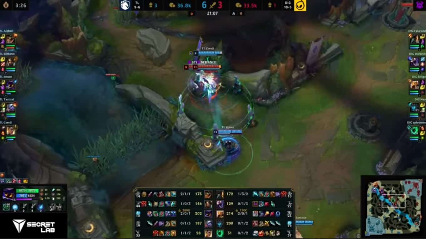 Jensen's Veigar pick synergized well with CoreJJ's Rell. 
