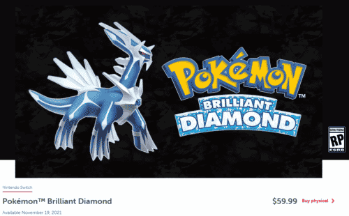 Pokemon Brilliant Diamond Preorder
