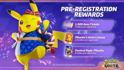 Pre Registration Rewards Pokemon Unite