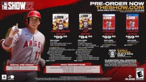 MLB The Show 22 Pre order Bonuses