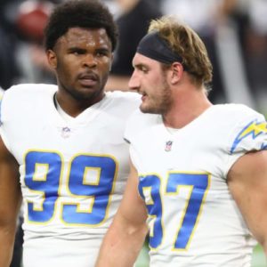 Jerry Tillery with Joey Bosa