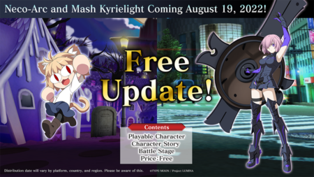 Neco-Arc and Mash Kyrielight coming Aug 19.