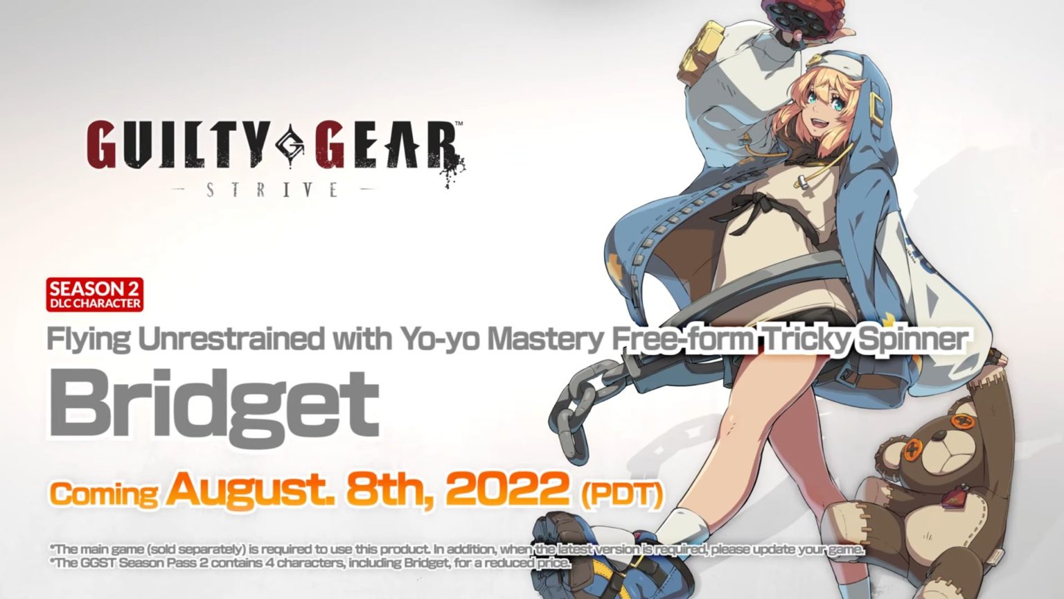 Bridget is the first character for Season 2 of Guilty Gear -Strive-