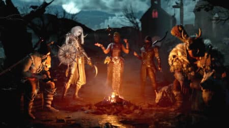 Diablo 4 New Characters Around Fire
