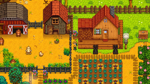 In "Stardew Valley," the player builds up their own farm from scratch - including planting crops and caring for animals. (Photo from stardewvalley.net)