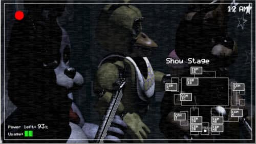 In "Five Nights at Freddy's," the player must survive against several animatronics by keeping an eye on them via cameras. (Photo from Steam)
