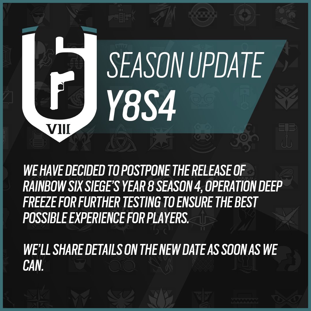 Rainbow Six Siege Operation Deep Freeze Delay Shocks Community - Esports  Illustrated