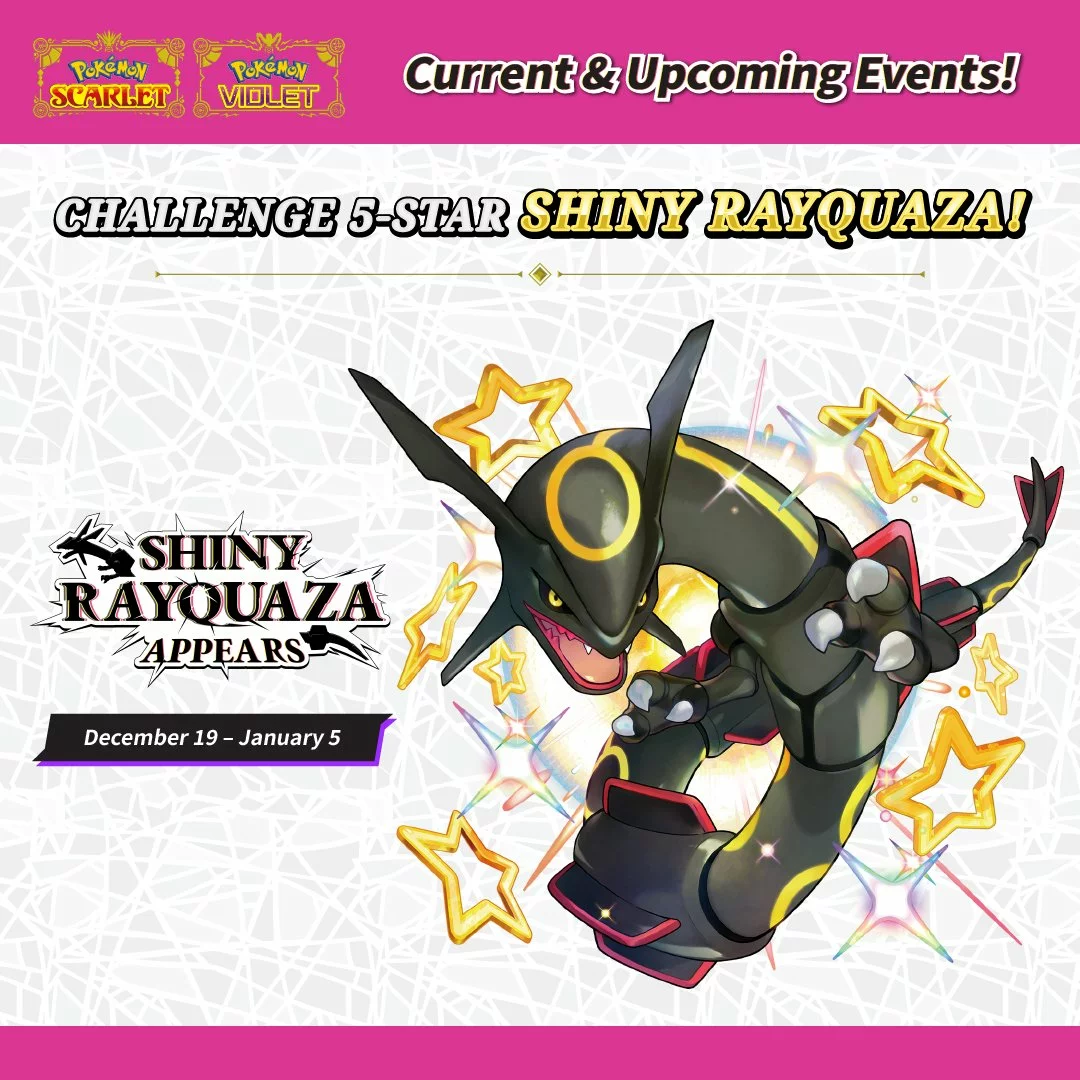 Shiny Rayquaza Raid Pokemon Scarlet & Violet