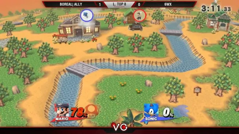 Video: Ally (Mario) Kills 6WX (Sonic) with up B at 0%