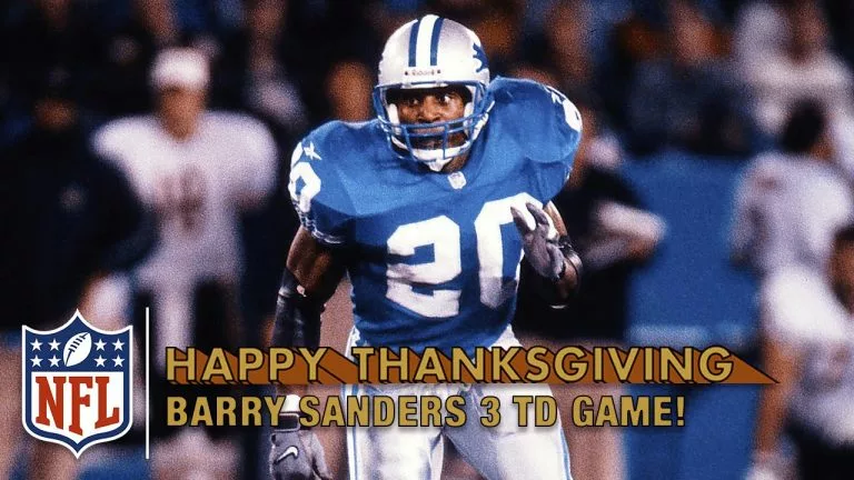 Video: Barry Sanders' Dominant 3 TD Game vs. Bears (1997) | NFL on Thanksgiving
