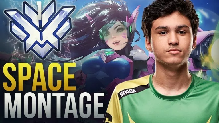 Video: Space - INSANE RANK 1 OFF TANK NA - Overwatch Montage