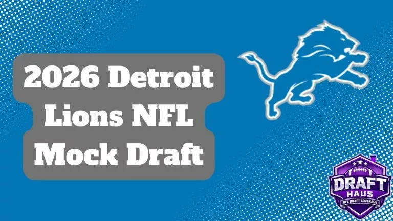 Video: Detroit Lions 2026 NFL Mock Draft Vol. 1