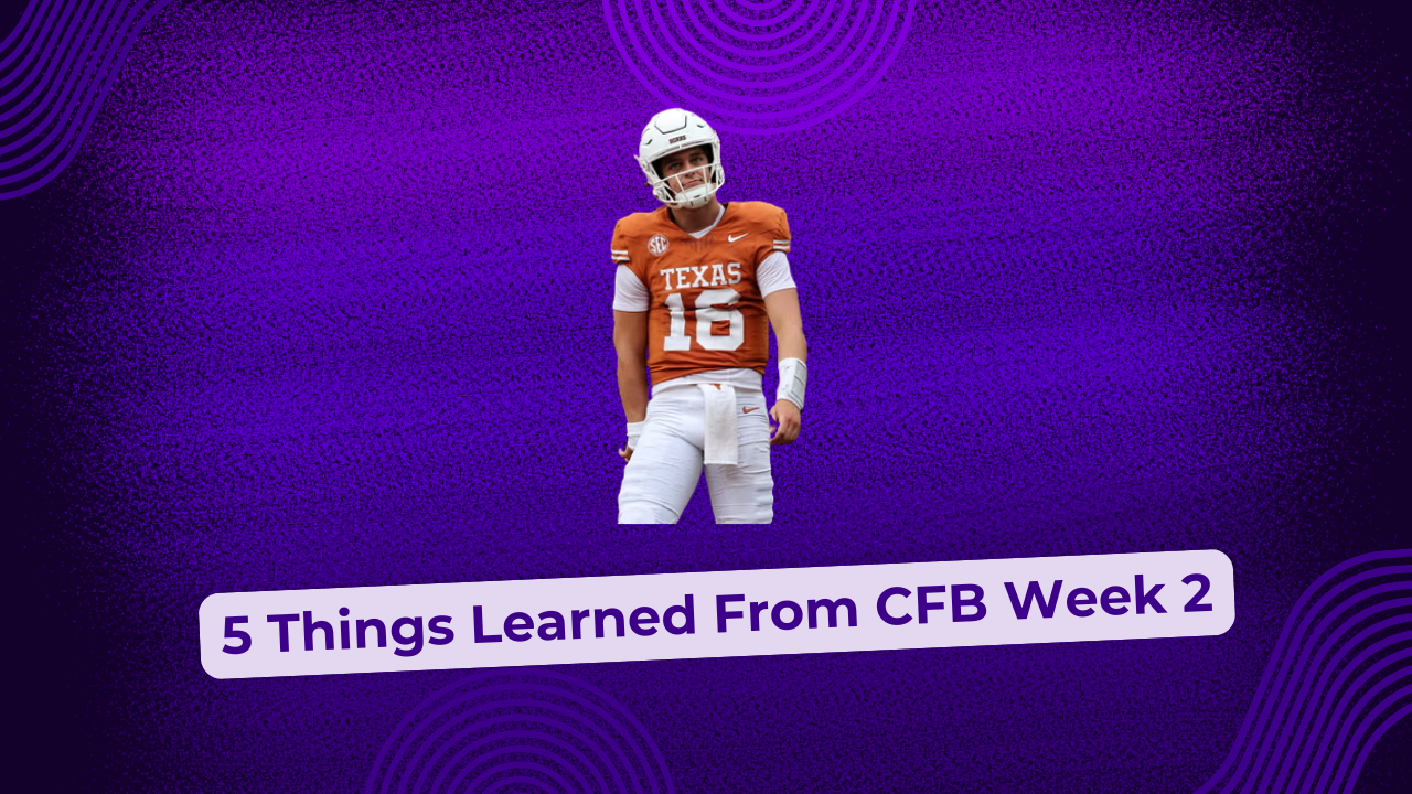 5 Things Learned From College Football Week 2